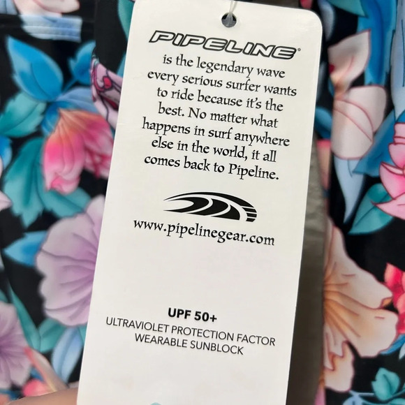 Pipeline Makani Rash Guard Dress Tropical Floral Print New With Tags S UPF 50+ - Picture 9 of 10